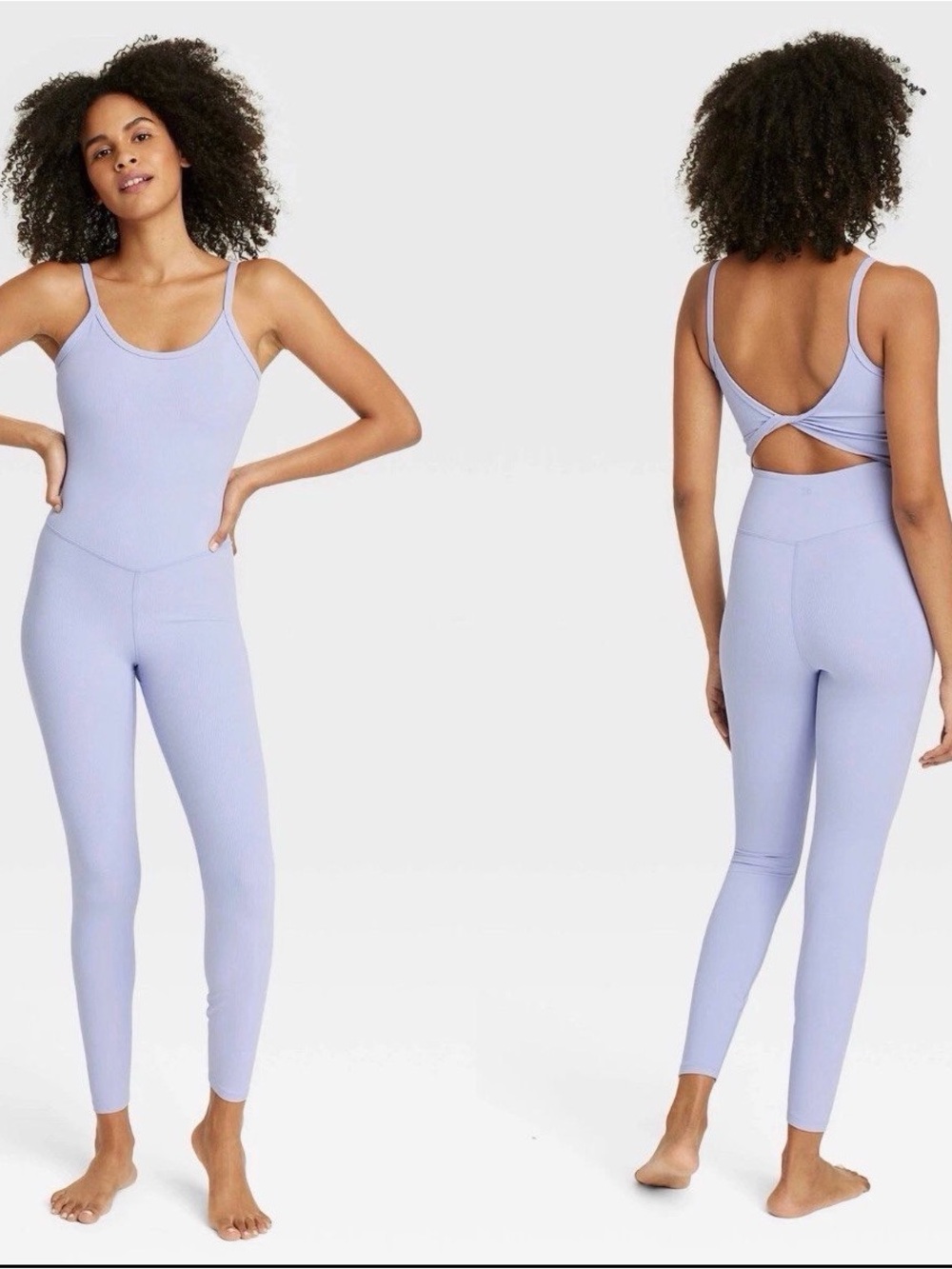 all in motion Lilac Scoop-Back One-Piece Jumpsuit
